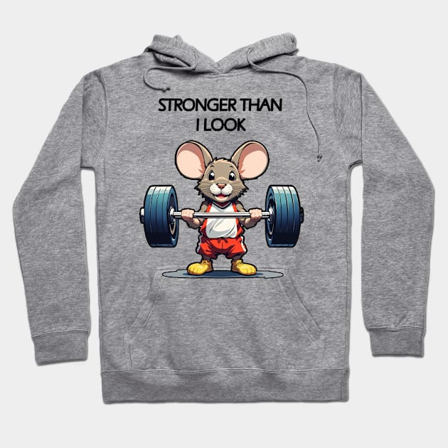 Cute Mouse at the Gym Hoodie by NordicBadger